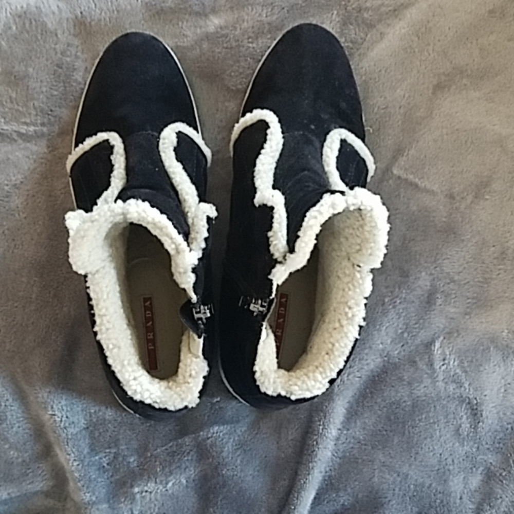Women's black suede ankle boots - Picture 5 of 7